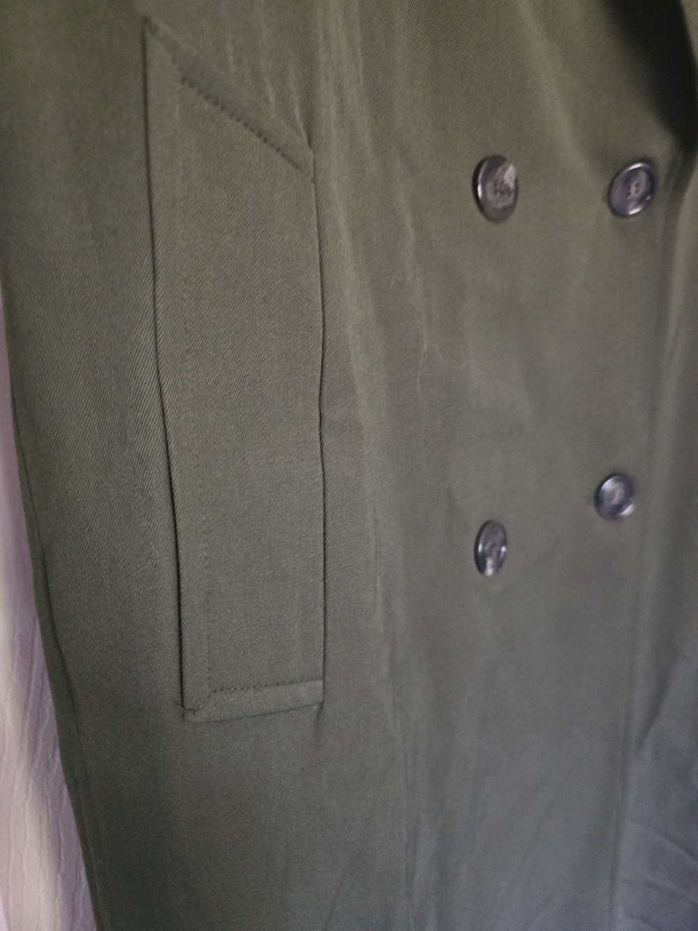 Nordstrom Olive Green Tailored Trench Coat View 4